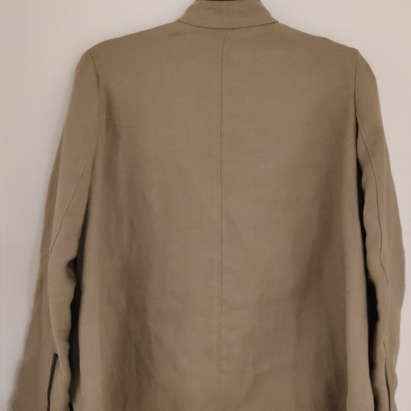Derek Lam Linen and Leather Moto Jacket - Picture 5 of 9
